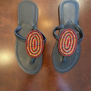 Maasai Beaded Flip Flops